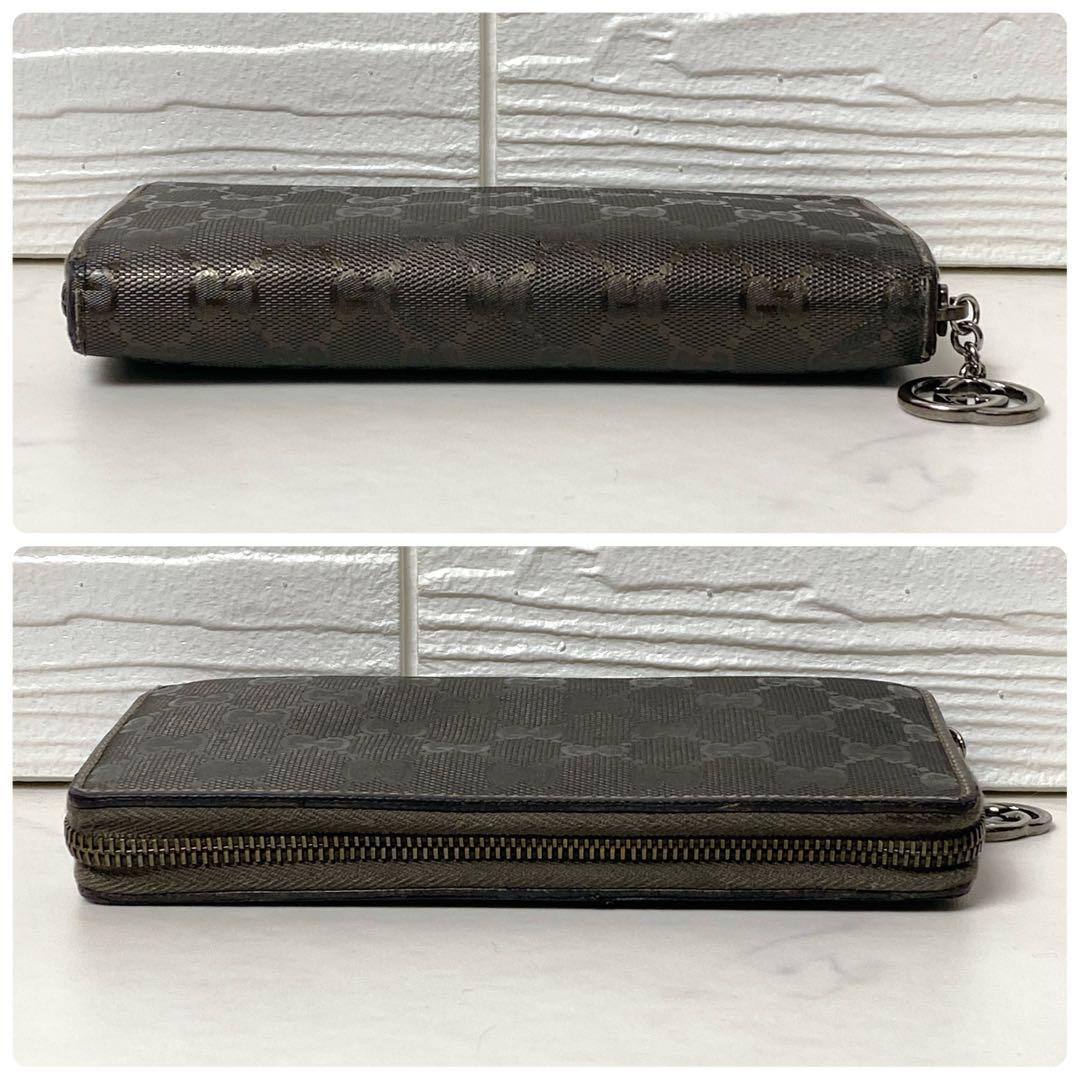 グッチ GUCCI インプリメ GG柄 ラウンドファスナー 長財布 ブロンズ