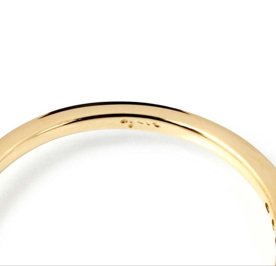 agete ハーフエタニティリング 9号 ダイヤ K18 ゴールド アガット