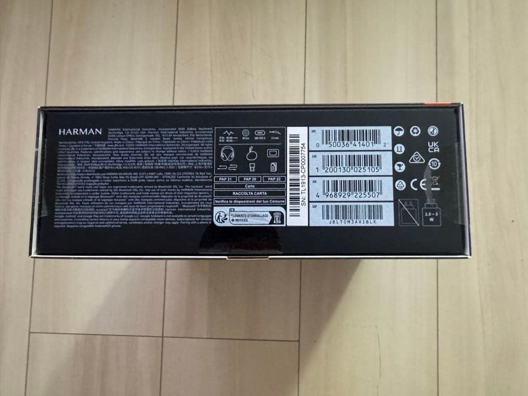 JBL ワイヤレスヘッドホン TOUR ONE M3 Smart Tx 黒