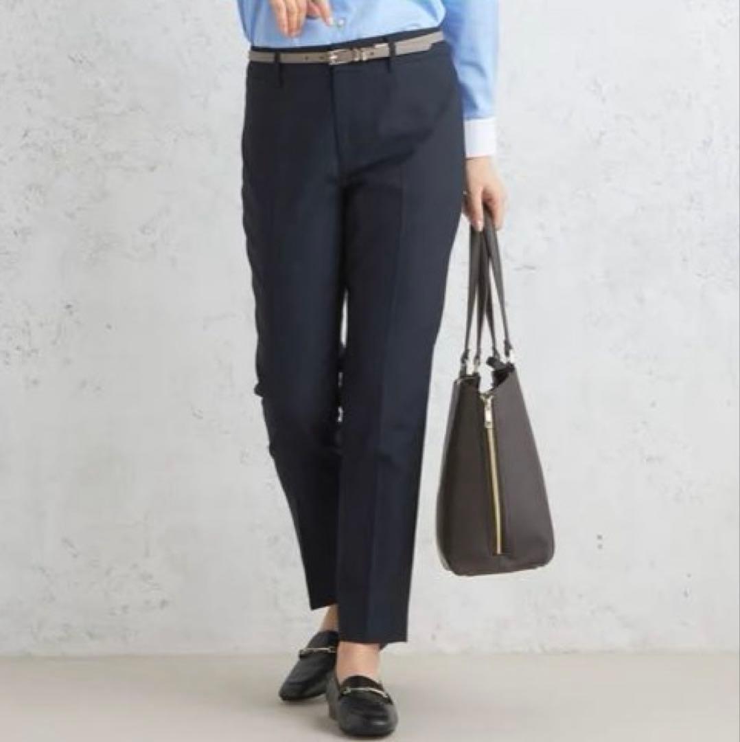 【未使用タグ付】洗えるキレイスーツ 紺ピンドット セットアップ　大きいサイズXL