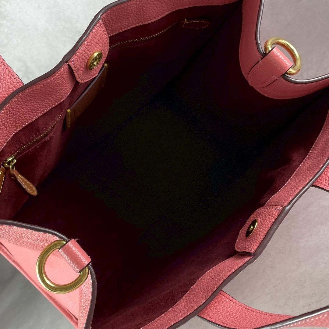 極美品 コーチ デンプシー トートバッグ 2way ピンク レザー ハンドバッグ