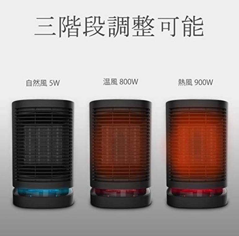 【新品】電気ヒーター　首振り機能付き　コンパクト