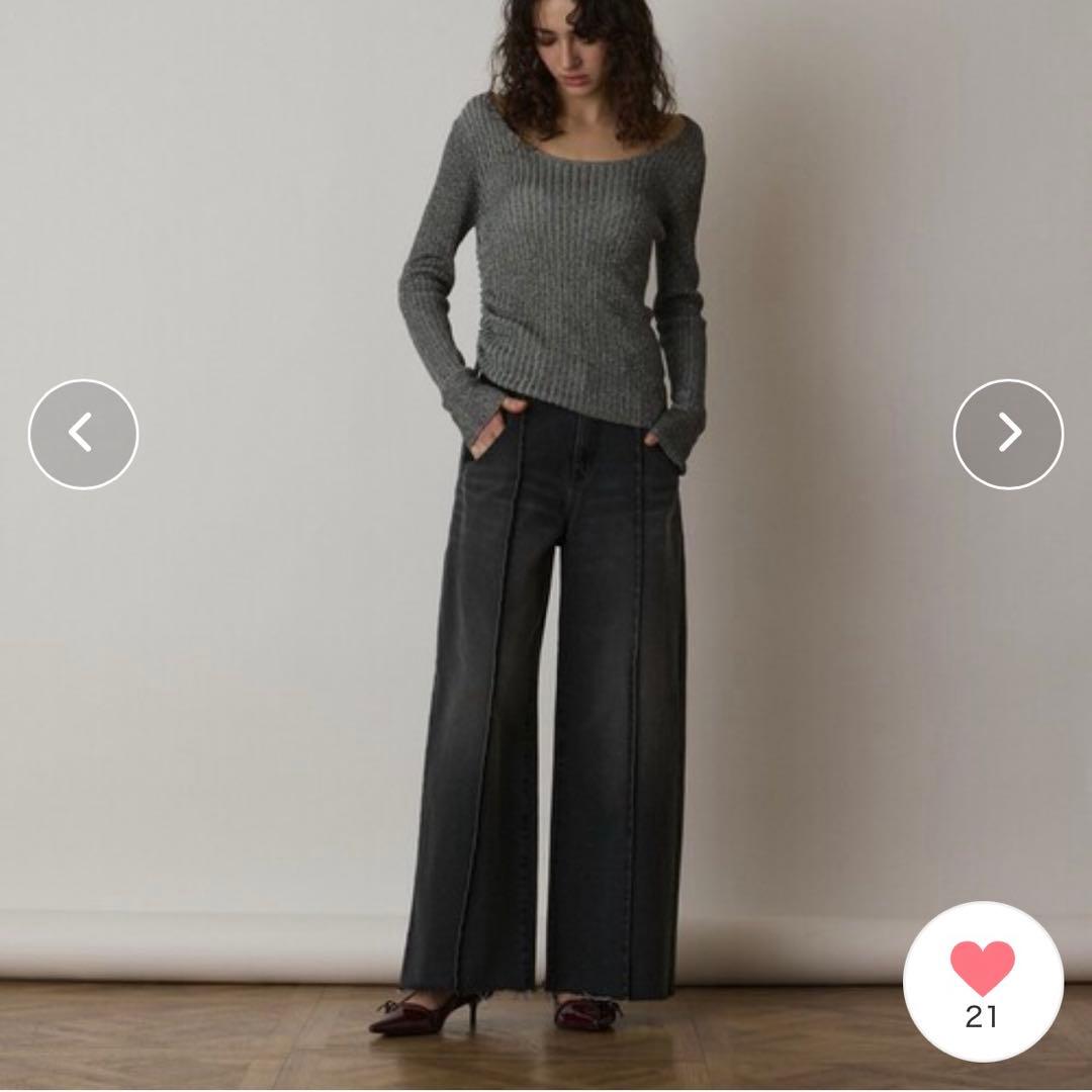 美品Diagram コンビデニムワイドパンツ