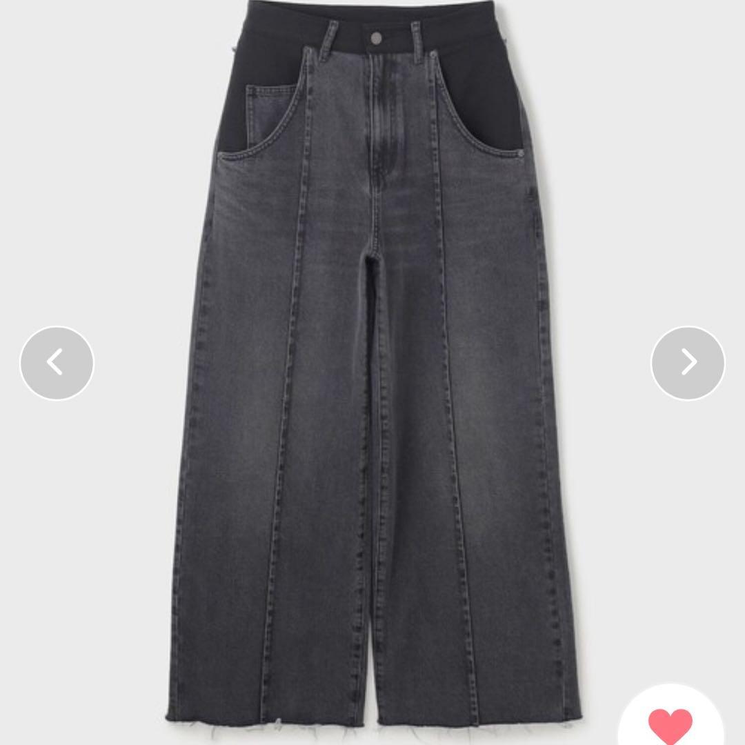 美品Diagram コンビデニムワイドパンツ