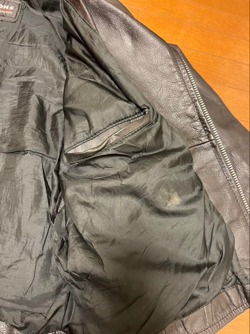 WILSONS LEATHER ダブルライダースジャケット　ブラック　メンズ　M