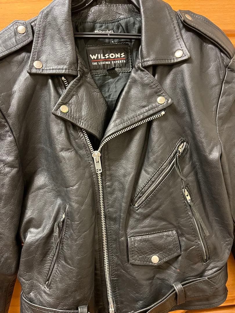 WILSONS LEATHER ダブルライダースジャケット　ブラック　メンズ　M