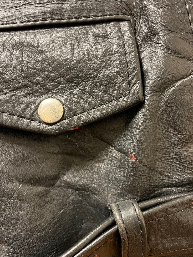 WILSONS LEATHER ダブルライダースジャケット　ブラック　メンズ　M