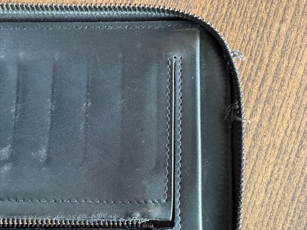 BOTTEGA VENETA イントラチャート オーガナイザーブラックレザー