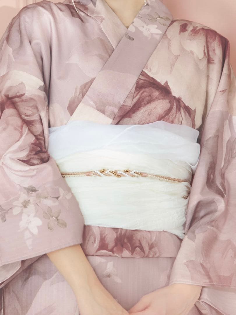 Sugar アンティークフラワーピンク浴衣【浴衣3点セット】