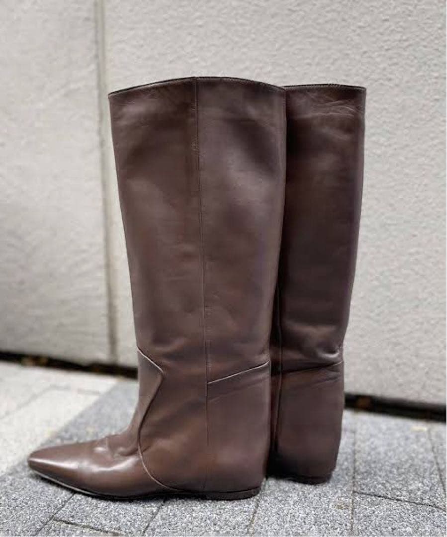 人気サイズ◎美品！CORSOROMA9 ワイド ロングブーツ インソール 38