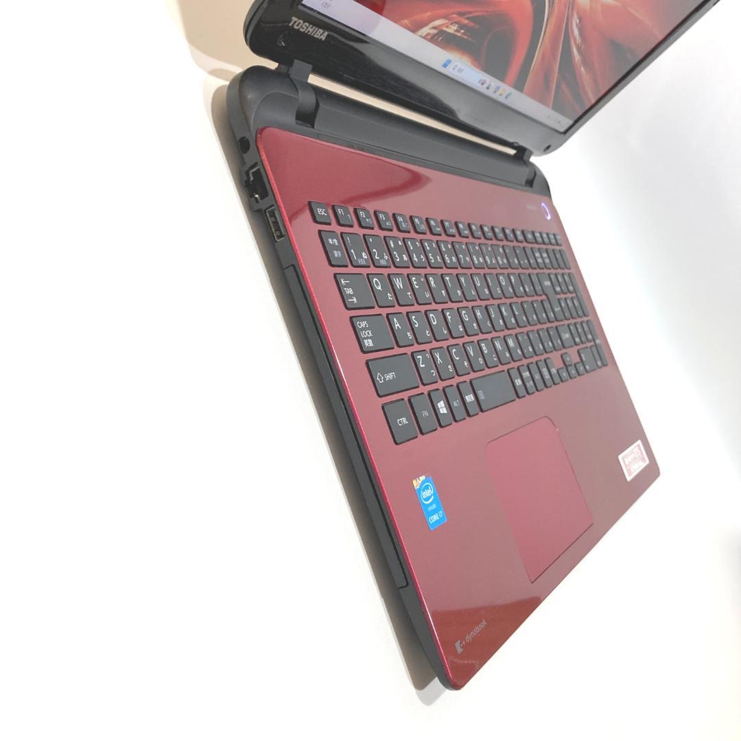 訳あり✨i7・大画面・ブルーレイ✨赤・黒✨すぐ使えるノートパソコン◇D435-2