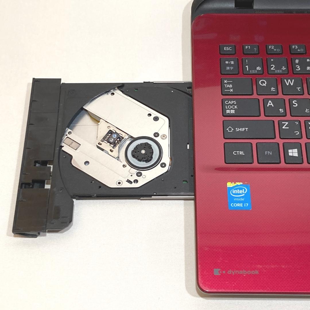 訳あり✨i7・大画面・ブルーレイ✨赤・黒✨すぐ使えるノートパソコン◇D435-2