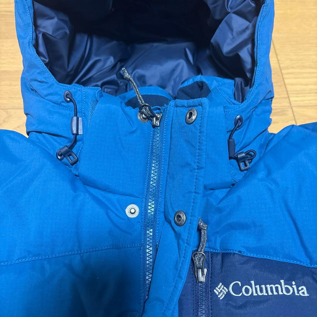 Columbia フード脱着可ダウンジャケット 青
