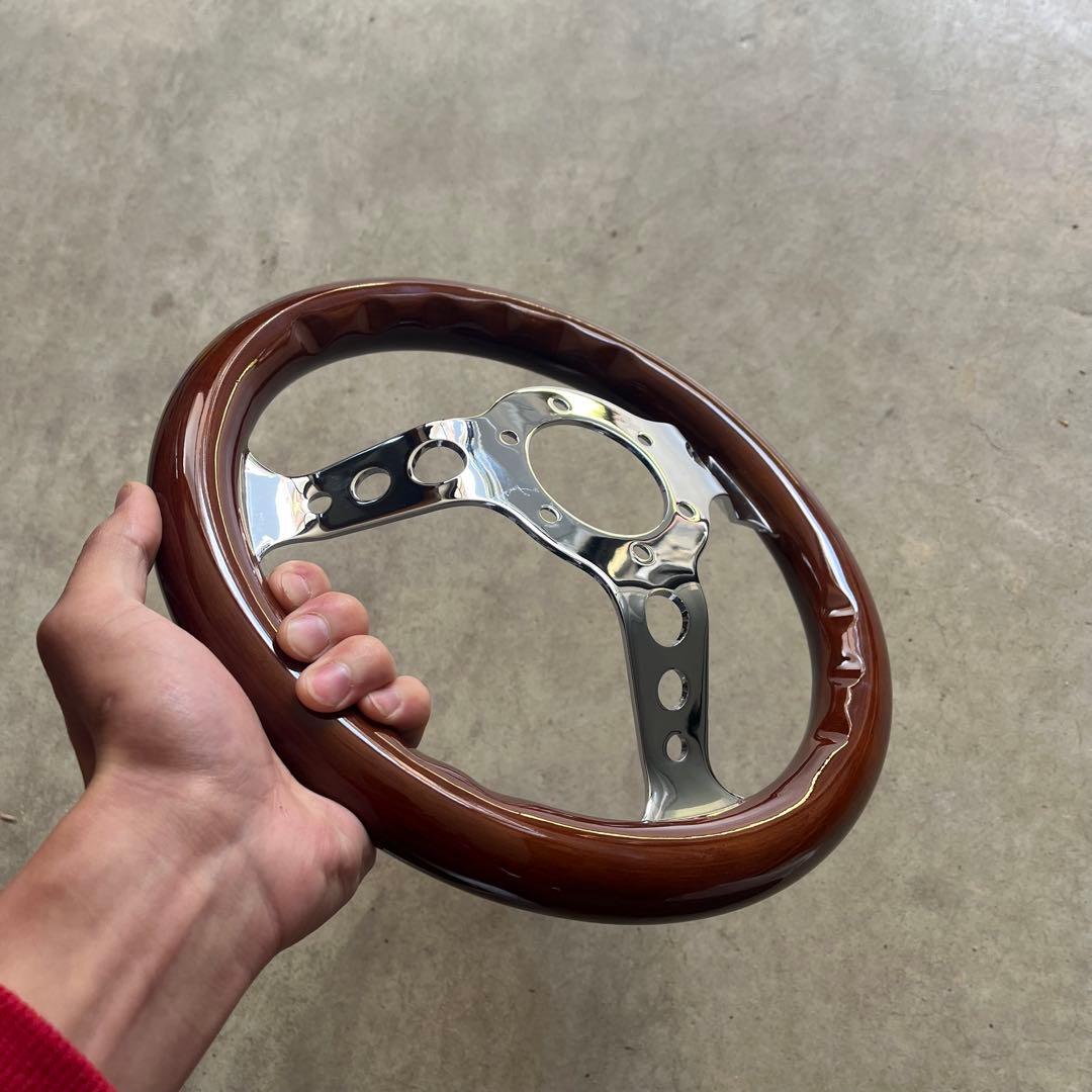 小径ウッドハンドル290mm 29Φディープコーンステアリング