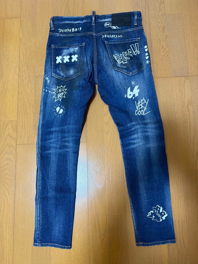 DSQUARED2 グラフィックデニムパンツ　サイズ48