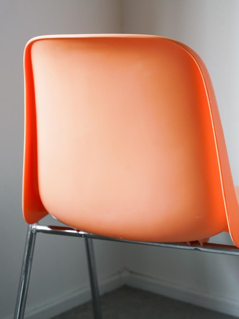 MOD ELENA スタッキングチェア 2脚 オレンジ色 ミッドセンチュリ