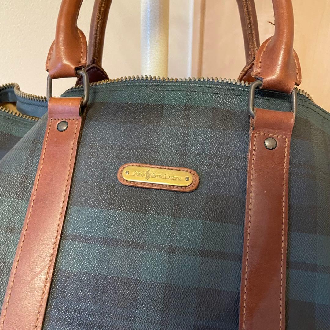 希少レア　ラルフローレンボストンバッグ チェック柄