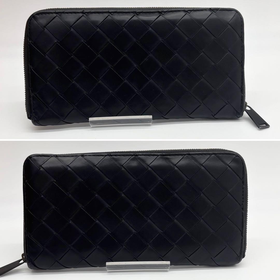 ✨超美品✨ボッテガヴェネタ マキシイントレチャート ラウンドファスナー ブラック