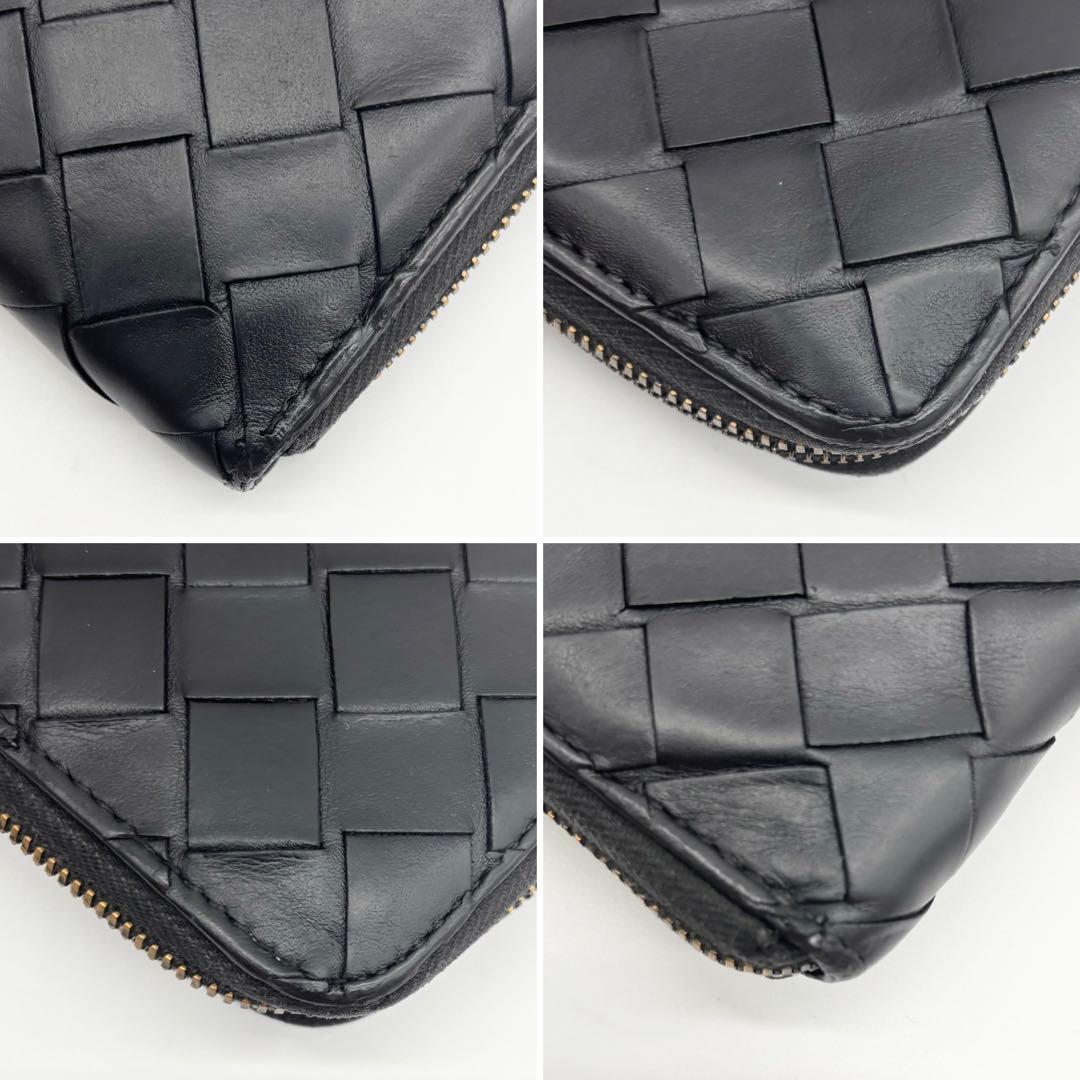 ✨超美品✨ボッテガヴェネタ マキシイントレチャート ラウンドファスナー ブラック