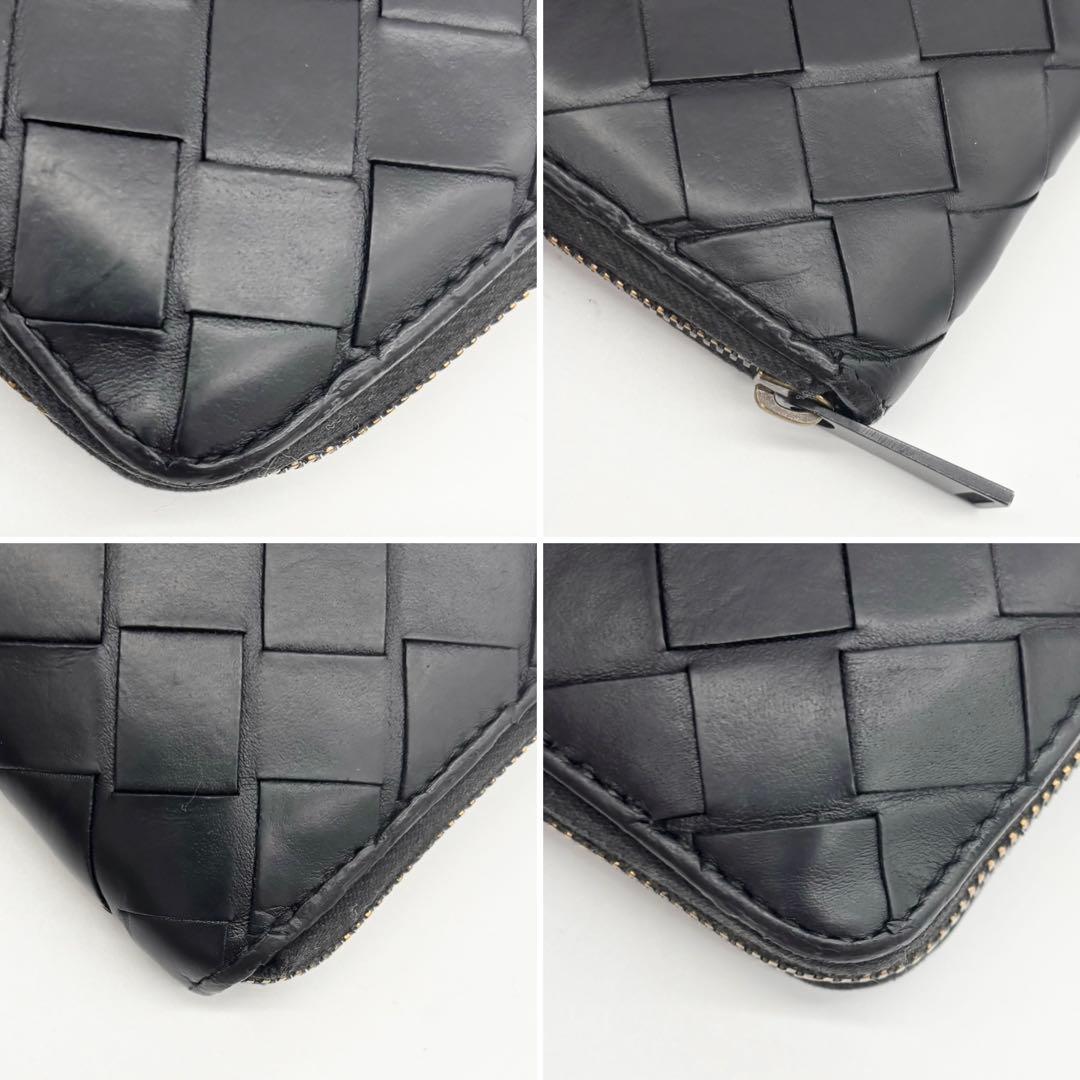 ✨超美品✨ボッテガヴェネタ マキシイントレチャート ラウンドファスナー ブラック