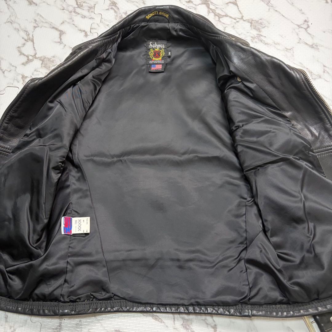 希少✨schott ワンスター レザージャケット ベスト36size 黒