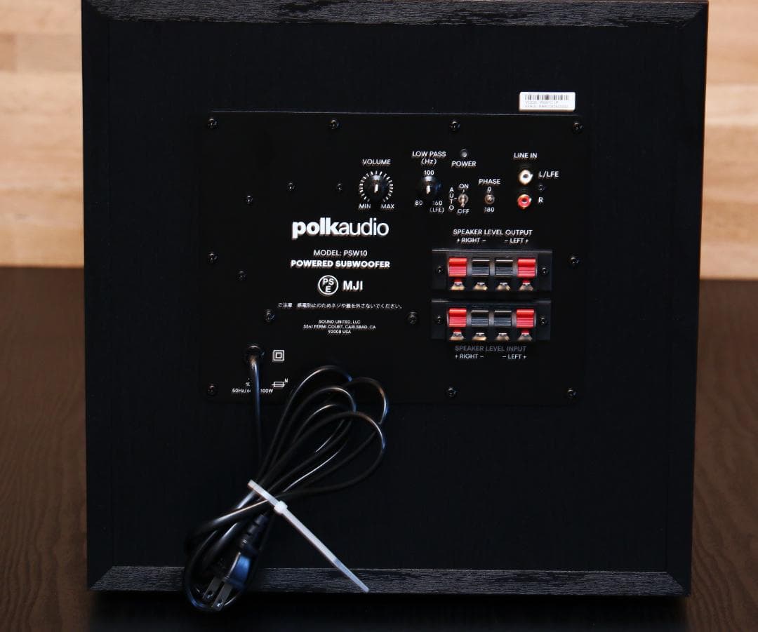 POLK AUDIO PSW10　ポークオーディオ　サブウーファー　黒　美品