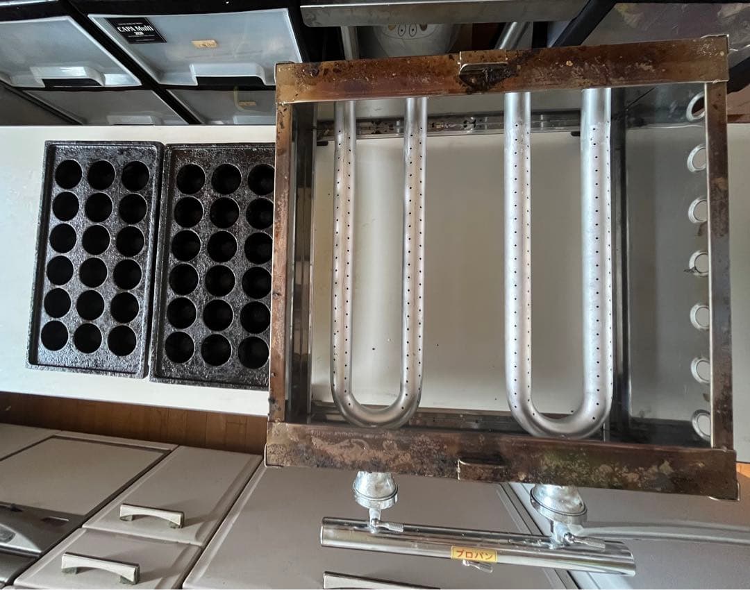 業務用たこ焼き器セラミック加工　プロパンガス　大玉　MADE in OSAKA