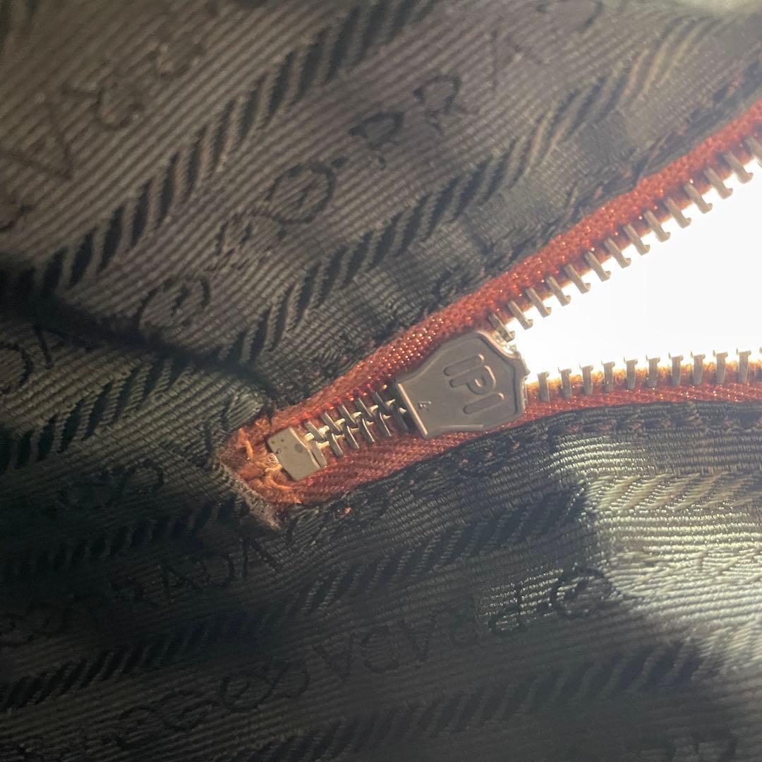 激レア プラダ ハンドバッグ ミニボストン ナッパ レザー オレンジ