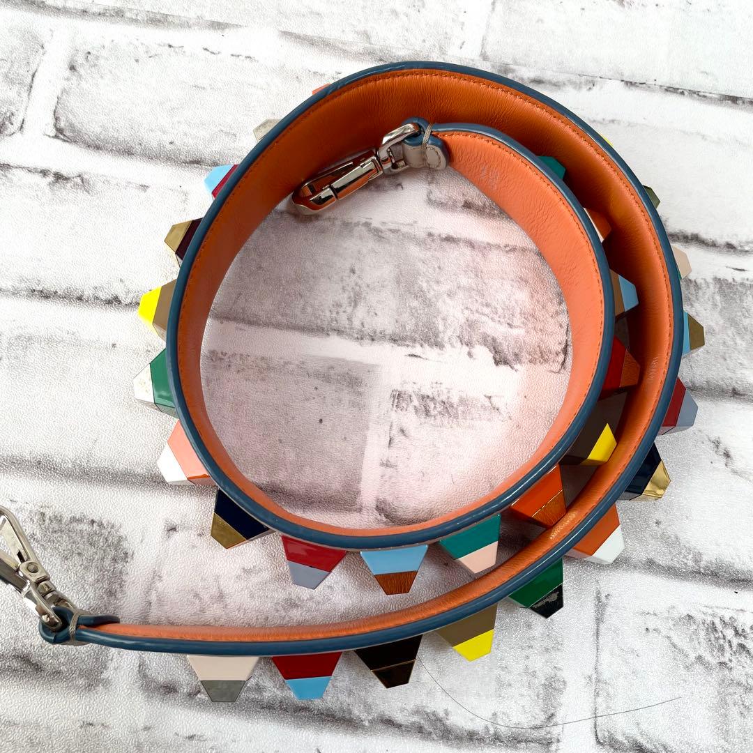 極美品✨フェンディ　ストラップユー　スタッズ　ショルダーストラップ　マルチカラー