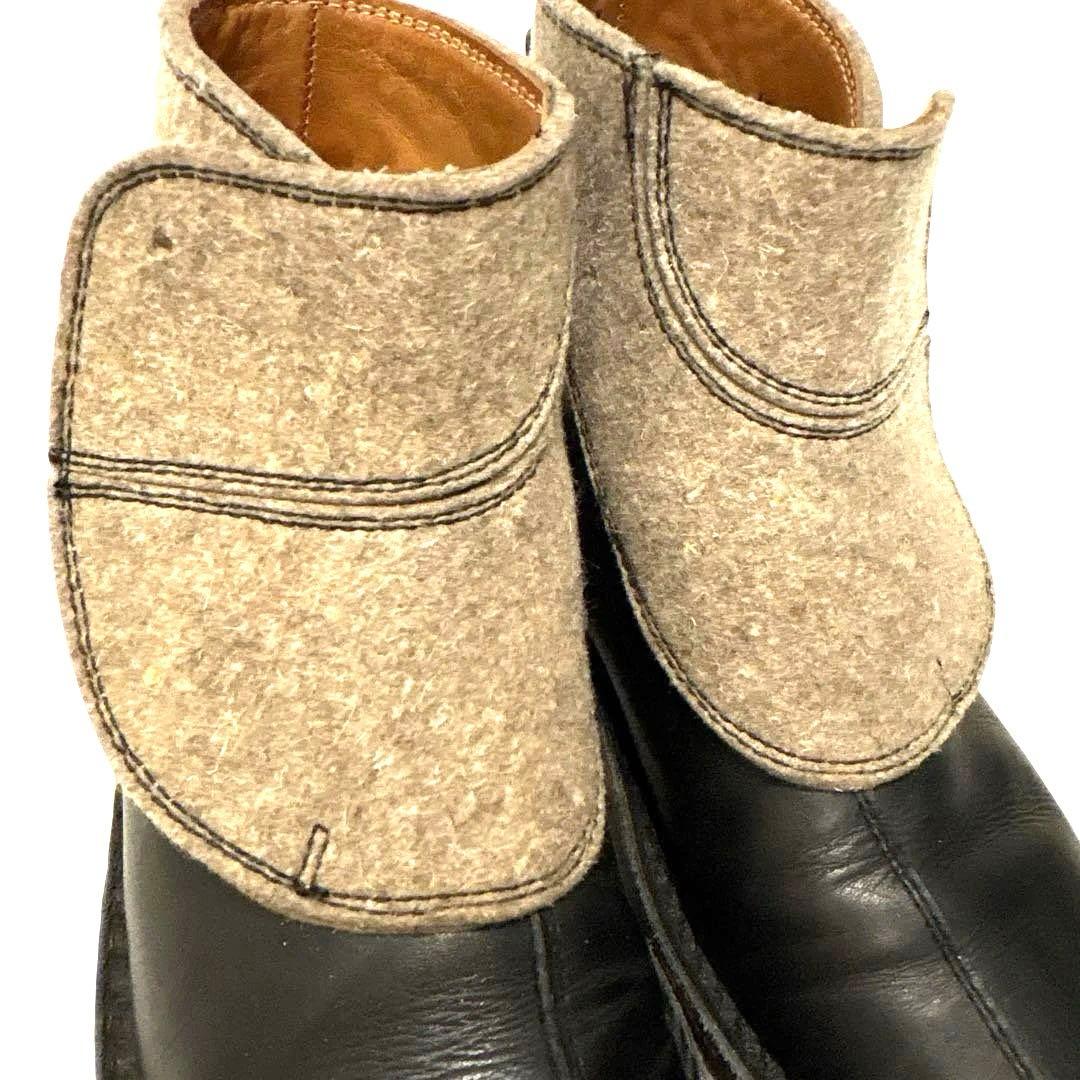 Trippen トリッペン レザーショートブーツ 23cm ベルクロ 切り替え式