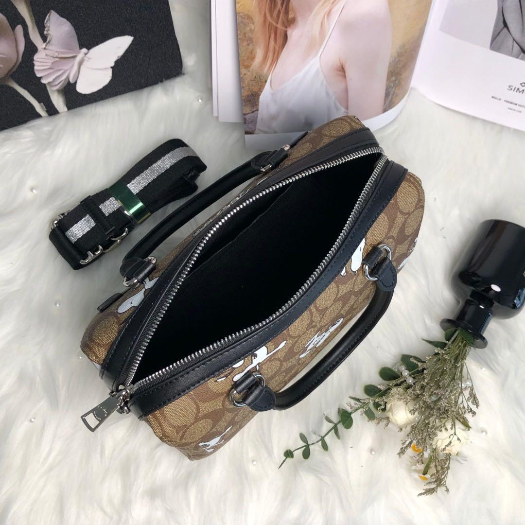 COACH スヌーピー柄 ボストンバッグ