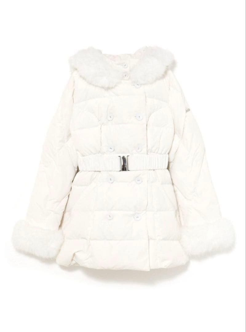 bubbles ロングダウンジャケット 白 sサイズ