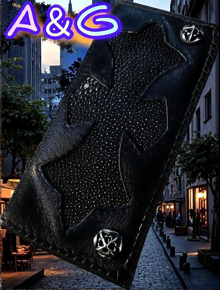 A＆G Cross Design Long Leather Wallet希少品☆