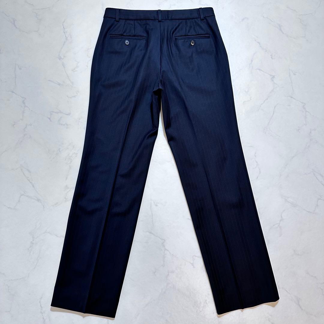 21AW✨23区 ファインネスウール スーツ セットアップ 紺 ストライプ 40