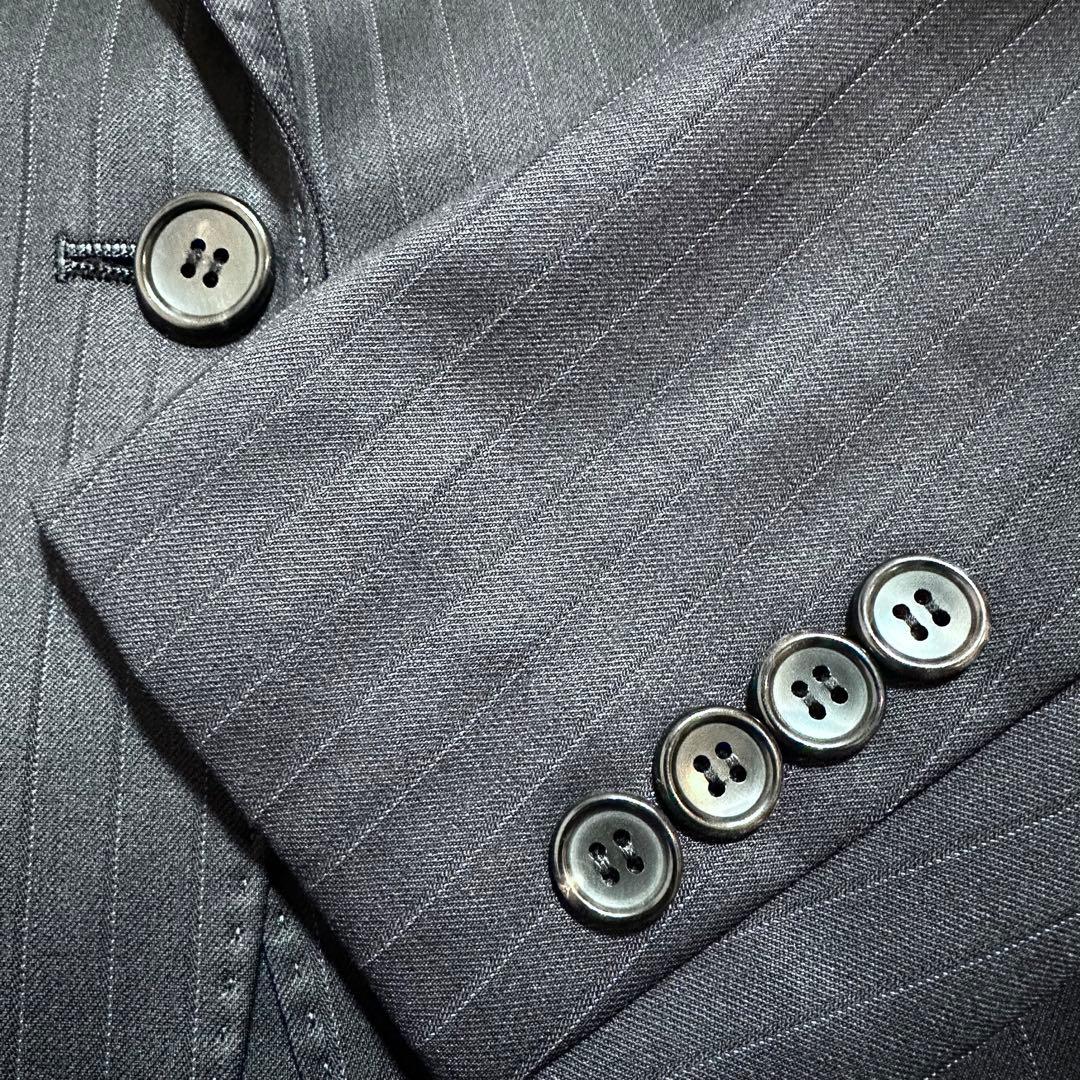 21AW✨23区 ファインネスウール スーツ セットアップ 紺 ストライプ 40