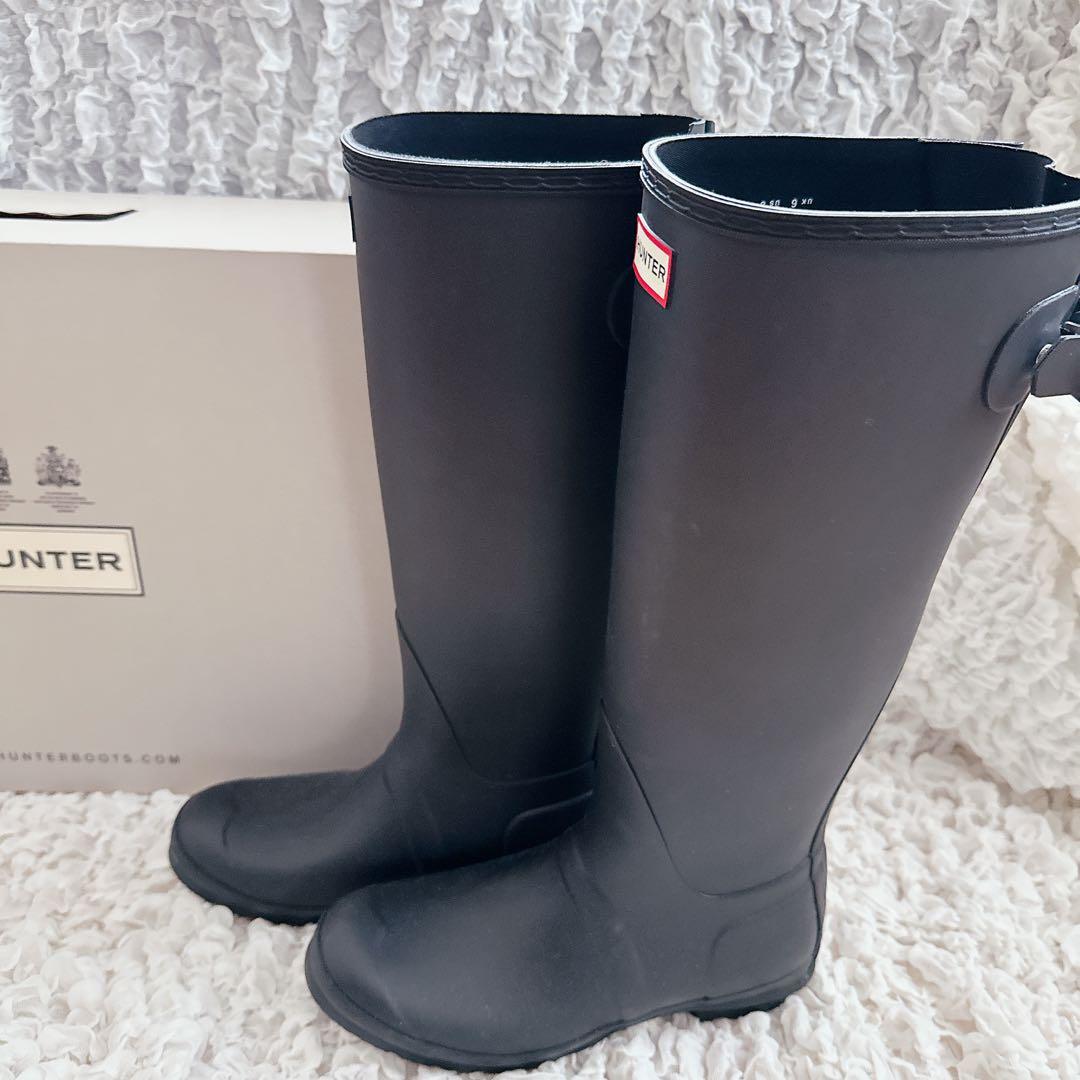 ⭐︎新品 箱あり⭐︎ハンター⭐︎レインブーツ⭐︎25センチ⭐︎ブラック⭐︎