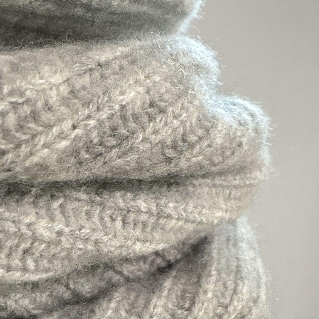 Joseph ジョゼフ　カシミヤ100%　ボリュームリブスヌード　ライトグレー