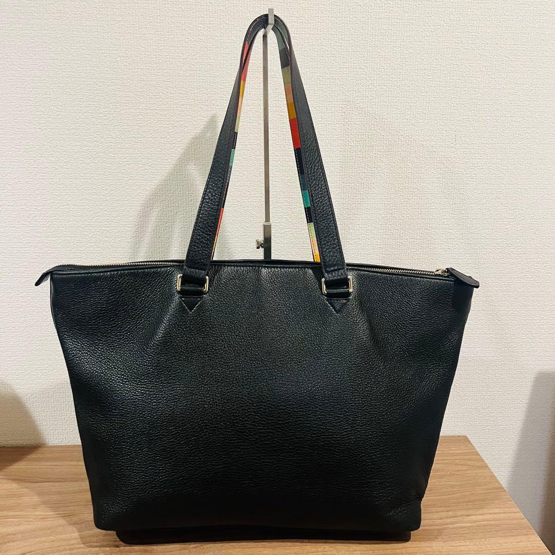 【美品】ポールスミス レザートートバッグ シボ革