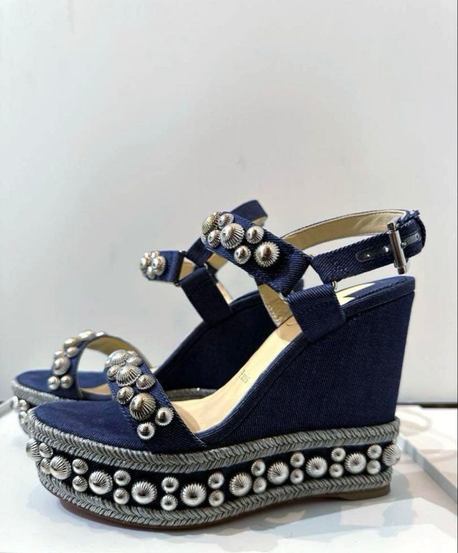 Christian Louboutin カタコニコサンダル　デニム