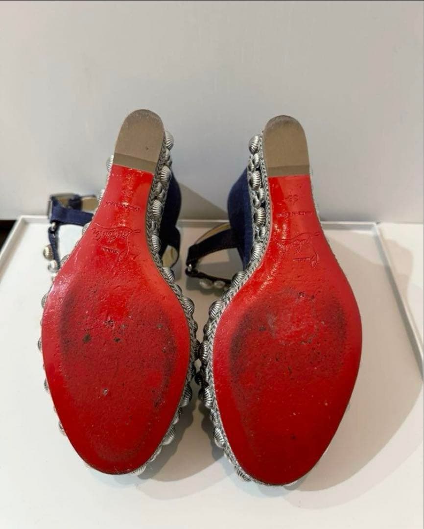 Christian Louboutin カタコニコサンダル　デニム