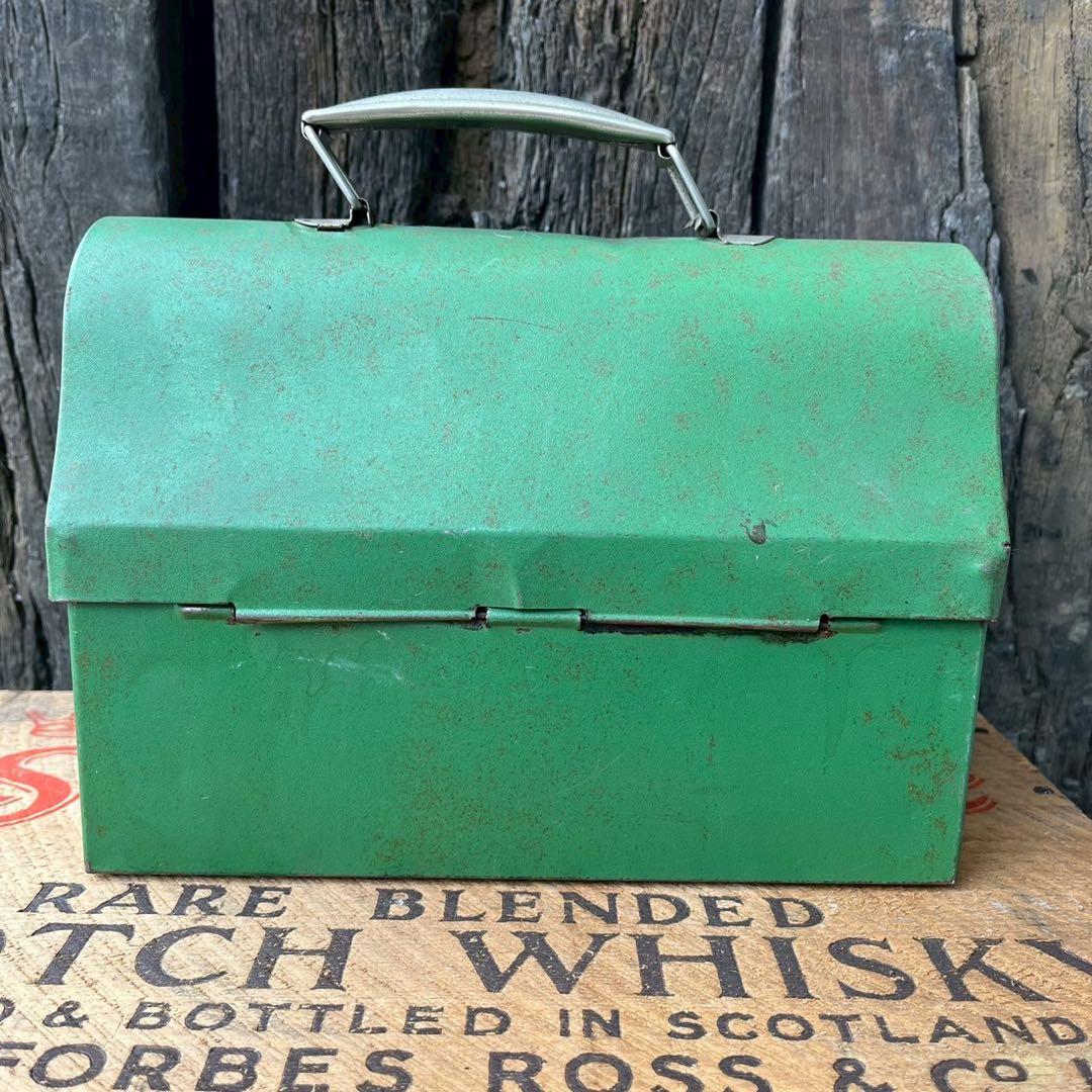 【USA vintage】1940sサーモス　メタル　ランチボックス　アメリカ