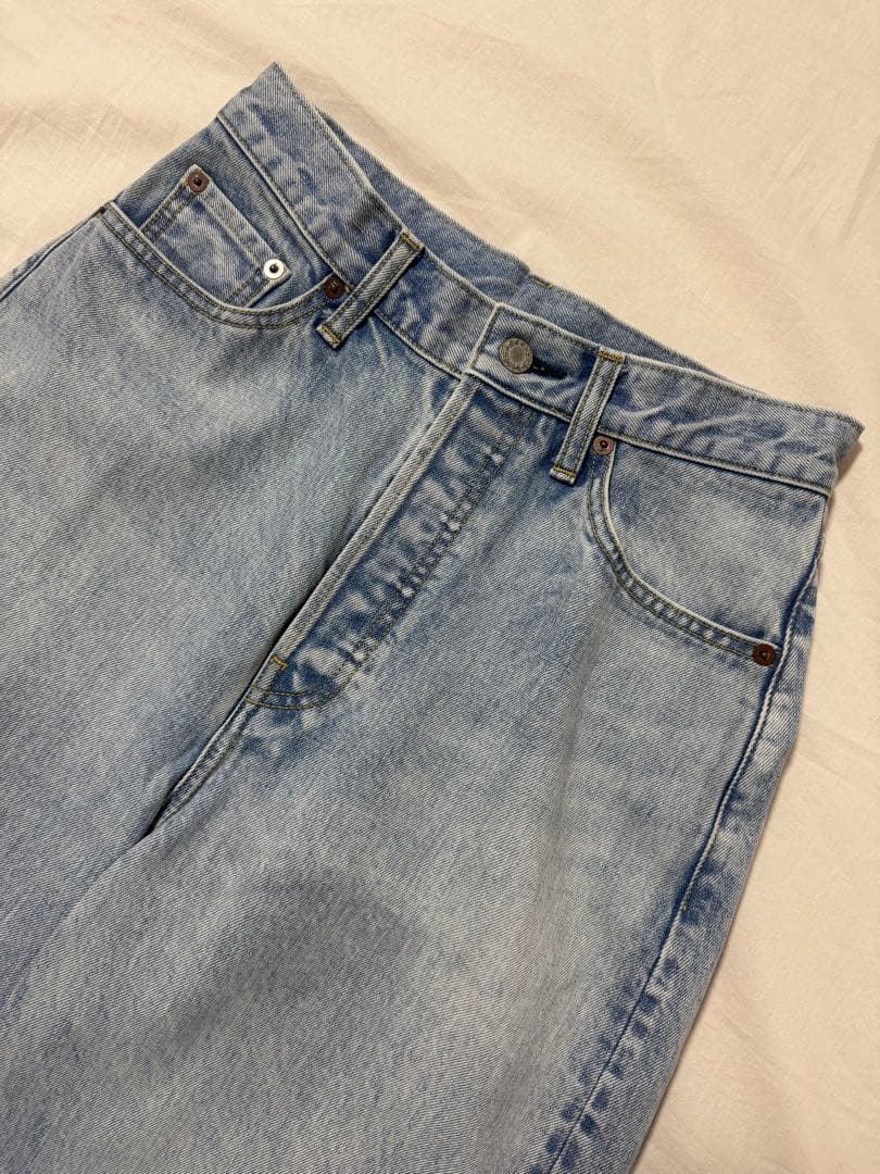 今期 Whim Gazette ワイドレッグデニムパンツ