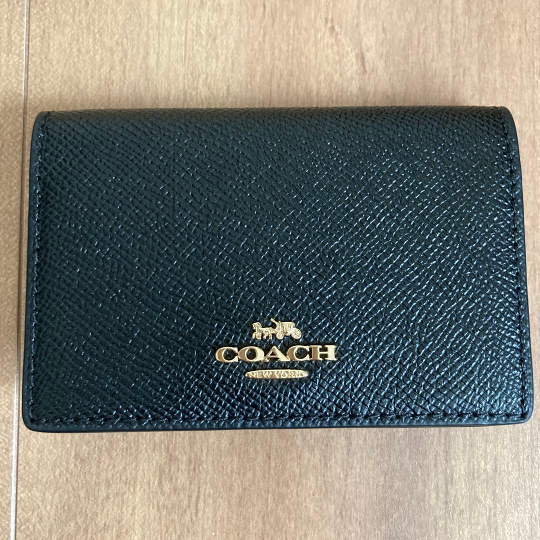 COACH ブラック レザー 名刺入れ　☆新品未使用☆