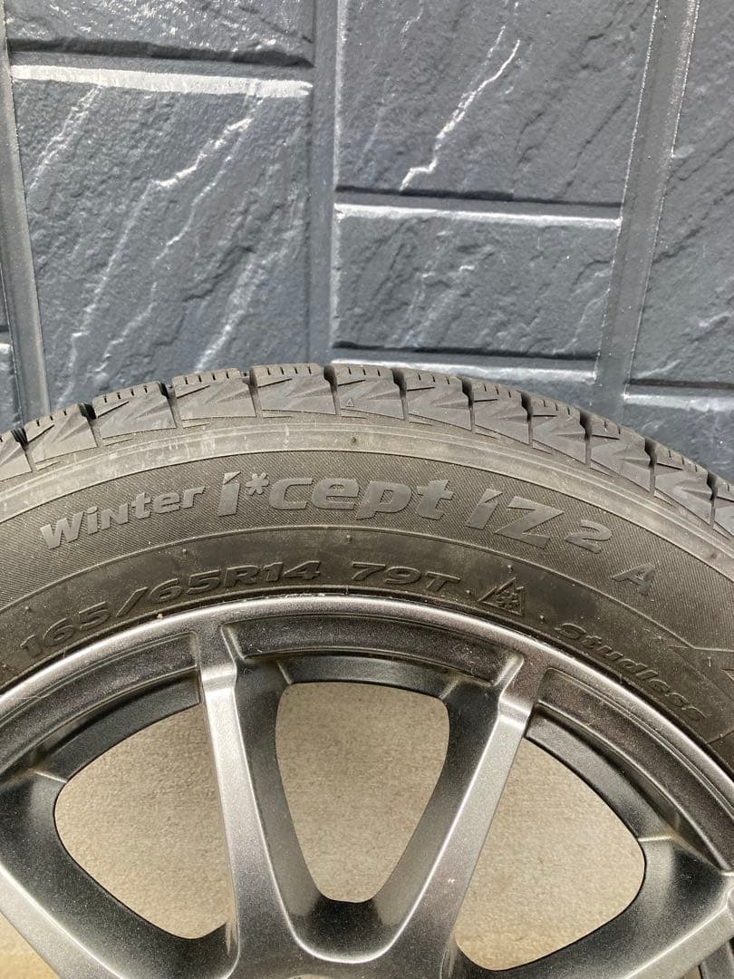 165/65/14インチ スタッドレスホイールセット Hankook 出品1
