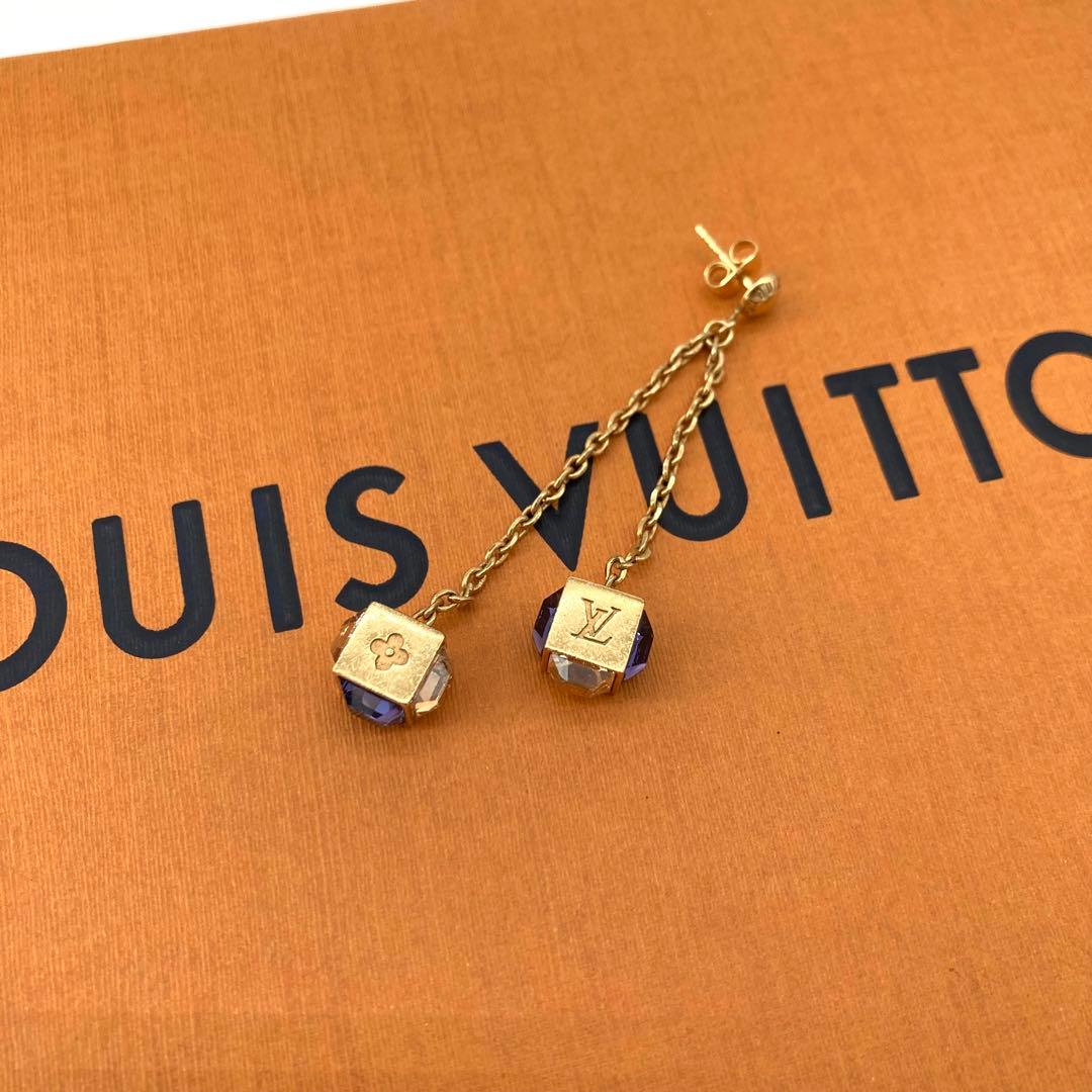 鑑定済 ルイヴィトン ピアス ブックルドレイユ パンダン ギャンブル 片耳のみ