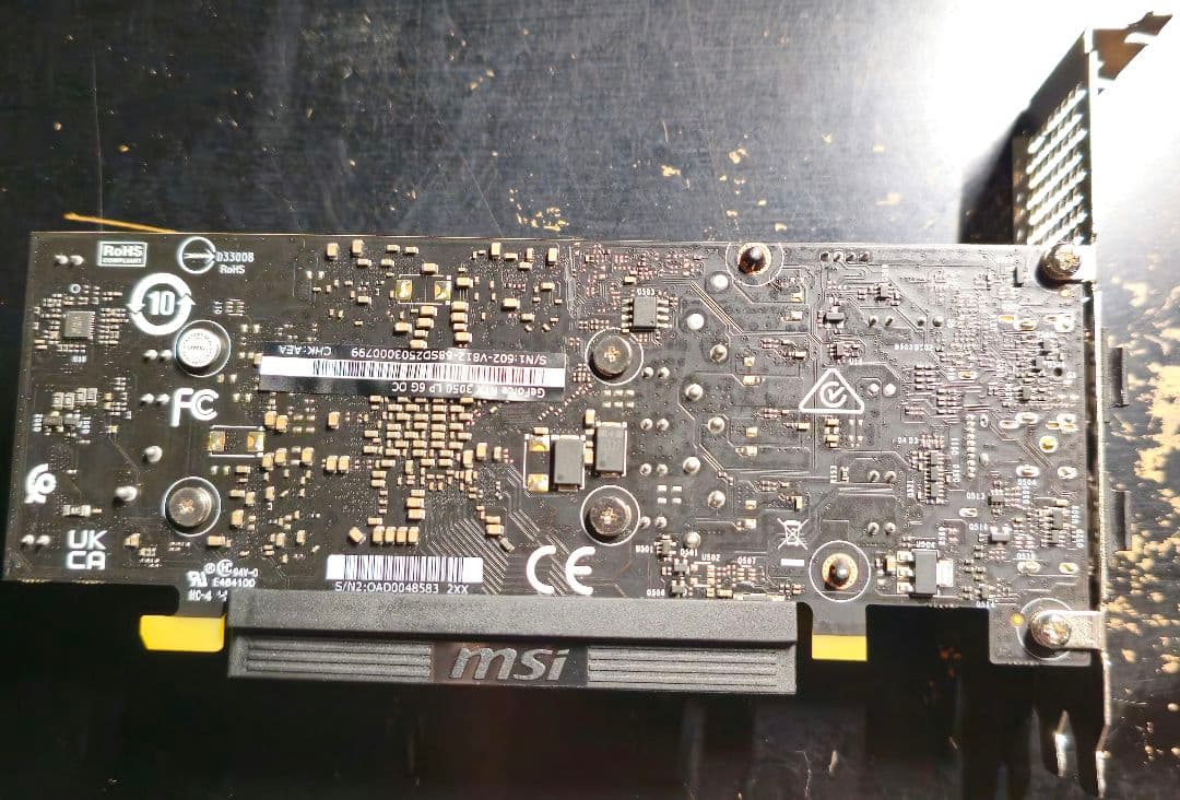 グラフィックボード・グラボ・ビデオカード MSI Geforce RTX 3050 LP 6G OC