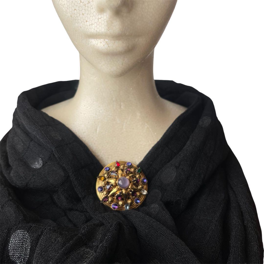 ドルチェ＆ガッバーナ ヴィンテージ　クリスタル ガラス　ブローチ　ビジュー