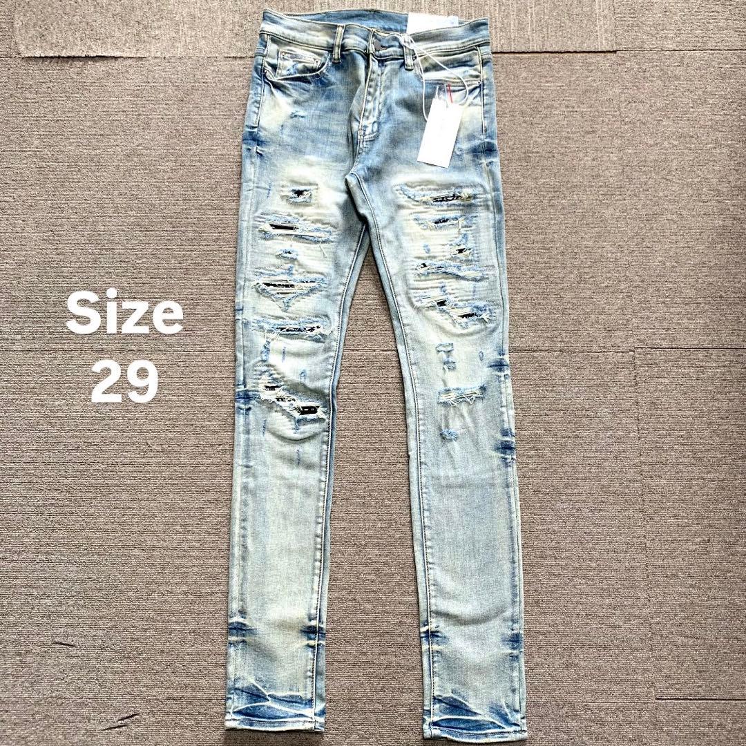 mnml ミニマル【新品未使用】ペイズリーストレッチスキニーデニム 29