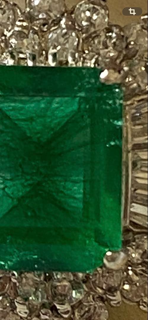 エメラルドカット エメラルド リング