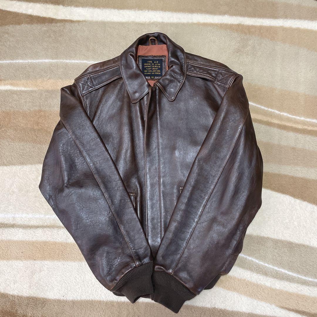 A-2 フライトジャケット 40R ブラウン　羊革